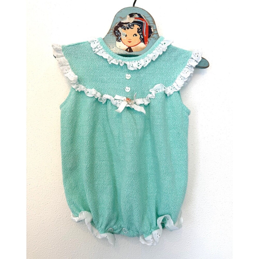 Vintage Lace Mint Green Onesie